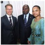 Cameroon High Commissioner Solomon Azoh-Mbi Anu’a-Gheyle, centre, and his wife, Mercy, hosted a national day reception at the Château Laurier. They’re shown greeting Swedish Ambassador Teppo Tauriainen. (Photo: Sam Garcia)