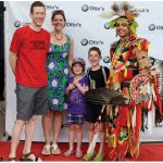 Otto’s BMW held a family day event for diplomats at the Canadian Museum of History. From left, James Robertson, Deputy British High Commissioner Corin Robertson, their children, Zoe and Alex and Jason Gullo Mullins, a dancer from the Cherokee Nation and cultural ambassador for the Ottawa-based NGO Aboriginal Experiences. (Photo: Marc Bridgen)