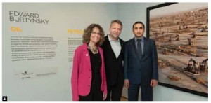 Azerbaijani consul Goshgar A. Zeynalov, right, attended the opening of the Edward Burtynsky show at the Canadian Museum of Nature. He’s shown with the artist, centre, and Museum CEO Meg Beckel. (Photo: Martin Lipman) 