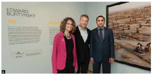 Azerbaijani consul Goshgar A. Zeynalov, right, attended the opening of the Edward Burtynsky show at the Canadian Museum of Nature. He’s shown with the artist, centre, and Museum CEO Meg Beckel. (Photo: Martin Lipman)