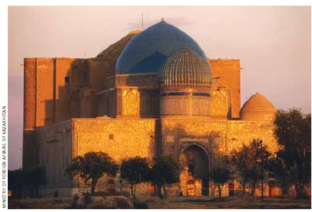 The Mausoleum of Khoja Ahmed Yasawi, built in the 14th Century.