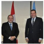 Guatemala Foreign Minister Luis Fernando Carrera visited Ottawa Oct. 24. He met with Foreign Minister John Baird and International Development Minister Christian Paradis, pictured here. (Photo: DFATD)