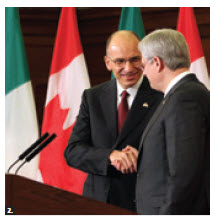 Italian Prime Minister Enrico Letta visited Ottawa. 