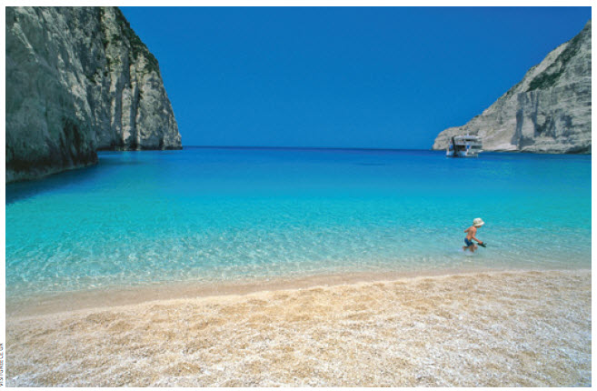 Zakynthos, in the Ionian Islands, is known for its beaches where even loggerhead sea turtles can rest.