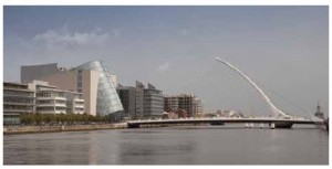 Dublin, with views of the Samuel Beckett Bridge and the Convention Centre, is Ireland's capital. 