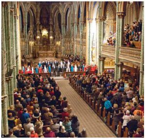 The EU held its sixth annual Christmas concert at Notre Dame Cathedral. The event featured music from Chorale De La Salle, Ottawa Children's Choir and Calixa Lavallée Choir. (Photo: Bill Shugar)