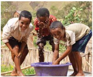 At this rural commune in Madagascar, WaterAid is working with Miarintsoa Association, a partner organisation, on a project that will feed 17 community water points.