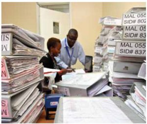 Meticulous record-keeping is a key part of the work being done in the area around Kisumu in Western Kenya. Malaria is highly endemic in the region, which is one of nine sites worldwide where field trials of a promising malaria vaccine have been conducted.
