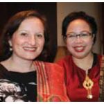 Serbian Chargé d’Affaires Mirjana Sesum-Curcic, left, and Indonesian minister-counsellor Cicilia Rushiharini, attended the Mount Sinabung charitable dinner organized by Friends of Indonesia March 22 at the Holiday Inn. The evening benefited victims of the Mt. Sinabung volcanic eruptions. (Photo: Ulle Baum)