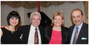 Armenian Ambassador Armen Yeganian, far right, and his wife, Maria, hosted an evening with Toronto Symphony Maestro Peter Oundjian  at the embassy. From left: Maria Yeganian, Oundjian and his wife, Nadine, and Mr. Yeganian. (Photo: Ulle Baum) 