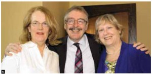 Irish Ambassador Ray Bassett and his wife, Patricia, (left and centre) hosted a fundraiser for Thinking in Pictures Educational Services (TIPES), a non-profit educational and therapeutic service that provides support to children, teens and young adults. They are shown with Joan Kellett, right. (Photo: Lois Siegel) 