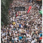 More than half a million people joined the street protests against China’s selection of Hong Kong’s political candidates in Hong Kong in July.
