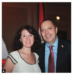 Georgian Ambassador Alexander Latsabidze and his wife, Tea Uchaneishvili, hosted a national day reception at the Château Laurier. (Photo: Ulle Baum)