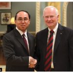 Gov. Gen. David Johnston accepted credentials from U.S.-based Cambodian Ambassador Tuy Ry. (Photo: Sgt. Ronald Duchesne, Rideau Hall)