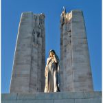 Canada Bereft, also known as Mother Canada, is part of the Vimy Ridge National Historic Site in Nord-Pas de Calais. It marks Canada’s involvement in the First World War and memorialises the 11,285 missing Canadian soldiers with no known graves. Their names appear on the monument.