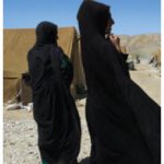 Afghan women in a refugee camp in Iran.