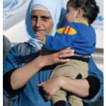 A woman and child at Za’atri refugee camp in Jordan.