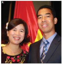 Vietnamese Ambassador Anh Dung To and his wife, Phi Nga Tran, hosted a national day reception. (Photo: Ulle Baum)