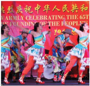 To mark the 65th anniversary of the founding of the People’s Republic of China, Ambassador Luo Zhaohui and his wife, Jiang Yili, hosted a reception at the embassy, featuring live performances. (Photo: Ulle Baum)