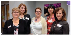 The International Women's Club of Ottawa had its annual September Tea at the Orleans United Church. From left, Helen Souter, IWCO president; Djurdja Papazoglu (Serbia), Miriam Barak (Israel), Maria Yeganian (Armenia) and Maria-Rosa Eguez (Ecuador). (Photo: Pepper Mintz)