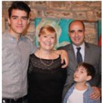 Silvia Bompadre, wife of the Argentine embassy’s minister, participated in an art exhibition at St. Brigid's Centre for the Arts. She is shown with her husband, and two sons, Nicolas (left) and Santiago (front). (Photo: Ulle Baum)