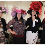 The European Heads of Mission Spouses’ Association (HOMSA) held an event to welcome new diplomats and their spouses at the home of Maria Yeganian, wife of the Armenian ambassador. From left: Indira Zhigalova (Kazakhstan), hat designer Emma Nersisyanm, Ms Yeganian and hat designer Gayane Nersisyan took part in a floral hat show by Montreal's Fleurs Glamour. (Photo: Ulle Baum)