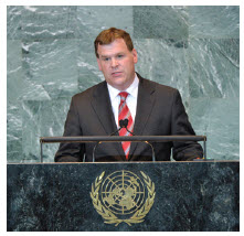 Mr. Baird at the UN, where he advocated for reform and accountability.