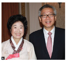  Korean Ambassador Hee Yong Cho and his wife, Yang Lee Cho, hosted a reception for their national day and armed forces day at the Château Laurier. (Photo: Ülle Baum) 