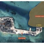 Earlier this year, U.S. officials contended that China is piling sand on reefs in the South China sea to create island inlets in the region, augmenting already existing tensions. (Photo: Airbus Defence and Space imagery)