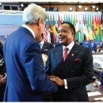 U.S. Secretary of State John Kerry and Congolese President Denis Sassou Nguesso at the U.S.-Africa Leaders Summit. (Photo: U.S. Department of State )