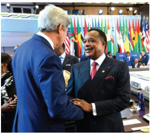 U.S. Secretary of State John Kerry and Congolese President Denis Sassou Nguesso at the U.S.-Africa Leaders Summit. (Photo: U.S. Department of State )