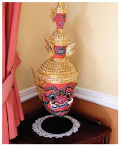 The home is full of Thai treasures such as this Khon mask. (Photo: Dyanne Wilson)