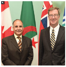Algerian Ambassador Hocine Meghar paid a courtesy call on Mayor Jim Watson. (Photo: Roger Lalonde) 