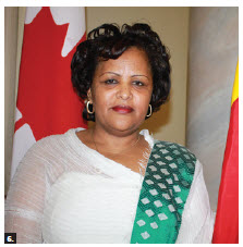 Ethiopian Ambassador Birtukan Ayano Dadi hosted a reception at the Fairmont Château Laurier to mark the 24th anniversary of the downfall of the Dergue regime and 50 years of diplomatic relations with Canada. (Photo: Ulle Baum)