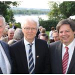 Swedish Ambassador Per Ola Sjogren hosted a national day reception. From left, Austrian Ambassador Arno Riedel, Sjogren and MP Mauril Bélanger. (Photo: Ulle Baum)