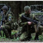 Estonian army scouts from the 1st Battalion practise their defensive manoeuvres during Exercise SIIL/Steadfast Javelin in May 2015.