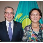 Kazakhstani Ambassador Konstantin Zhigalov and his wife, Indira Zhigalova, hosted a reception at the Fairmont Château Laurier. (Photo: Ülle Baum)