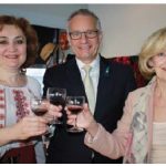 Moldovan Ambassador Ala Beleavschi celebrated Moldova's 25th anniversary of independence at Santé Restaurant. From left: Beleavschi, MP Ed Fast and Senator Raynell Andreychuk.