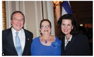 To mark Israel's national day, Rafael and Miriam Barak, (left) hosted a reception at the Château Laurier. Vicki Heyman attended. 