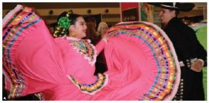 This dancer at the Travel and Vacation Show was from Mexico. (Photo: Ülle Baum) 
