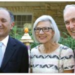 Italian Ambassador Gian Lorenzo Cornado (left) hosted a garden party at his residence in support of the Friends of the National Arts Centre Orchestra. He is pictured with Chief Justice Beverley McLachlin and her husband, Frank McArdle. (Photo: Lois Siegel)