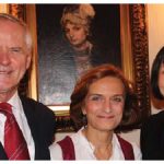Austrian Ambassador Arno Riedel and his wife, Loretta Loria-Riedel, hosted a reception at their residence to mark Austria’s national day and bid farewell. They are shown with Etsuko Monji, wife of the Japanese ambassador. (Photo: Ülle Baum)
