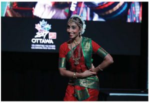 Various embassies and high commissions provided entertainment for the Ottawa Welcomes the World launch at the Aberdeen Pavilion, where many of this year's events will take place. Here, Radha Jetty performs a traditional Indian dance.  (Photo: Ottawa 2017)