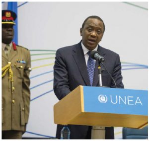 The International Criminal Court attempted unsuccessfully to try Kenyan President Uhuru Kenyatta, shown here in Nairobi, for his alleged fomenting of fatal violence. The indictments were suspended after witnesses were induced to commit perjury.  (Photo: Un photo)