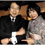 Japanese Ambassador Kenjiro Monjii and his wife, Etsuko, hosted a chamber concert followed by a buffet dinner at their residence as a fundraiser in support of the Friends of the National Arts Centre Orchestra. Here, the ambassador is showing off his instrument cufflinks. (Lois Siegel)