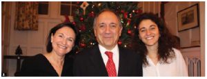 Italian Ambassador Gian Lorenzo Cornado and his wife, Martine, and daughter, Julia, hosted an Italian Christmas dinner buffet at their residence in Aylmer. (Photo: Ülle Baum)