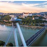 The UFO-style observation deck in Bratislava offers great views of the old town with its castle as the central attraction. (Photo: Department of Tourism of the Ministry of Transport and Construction of the Slovak Republic)