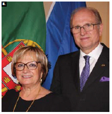 Portuguse Ambassador José Moreira da Cunha, right, and his wife, Maria, hosted national day reception at their residence. (All photos: Ülle Baum)