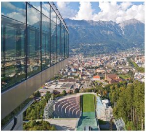 The iconic Bergisel Ski Jump, desgined by architect Zaha Hadid, is located in Innsbruck. (Photo: TVB Innsbruck Christof Lackner)