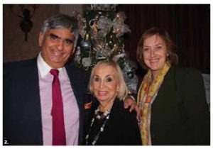 The Fairmont Château Laurier hosted a 20th anniversary Trees of Hope for CHEO event and silent auction. From left: Bill Malhotra, CEO of Claridge Homes; Cindy Sezlik, of Royal LePage Realty (Sezlik.com); and Wendy Sewell, assistant defence attaché at the embassy of Netherlands. Sezlik’s Christmas tree was deemed the most beautifully decorated. (Photo: Ülle Baum)